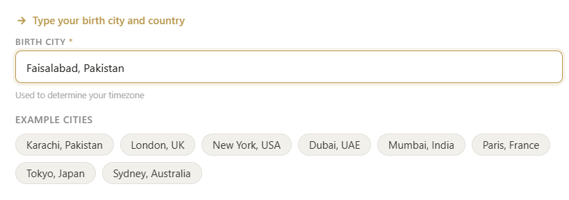 how to use Sun Moon Rising Sign Calculator step 5